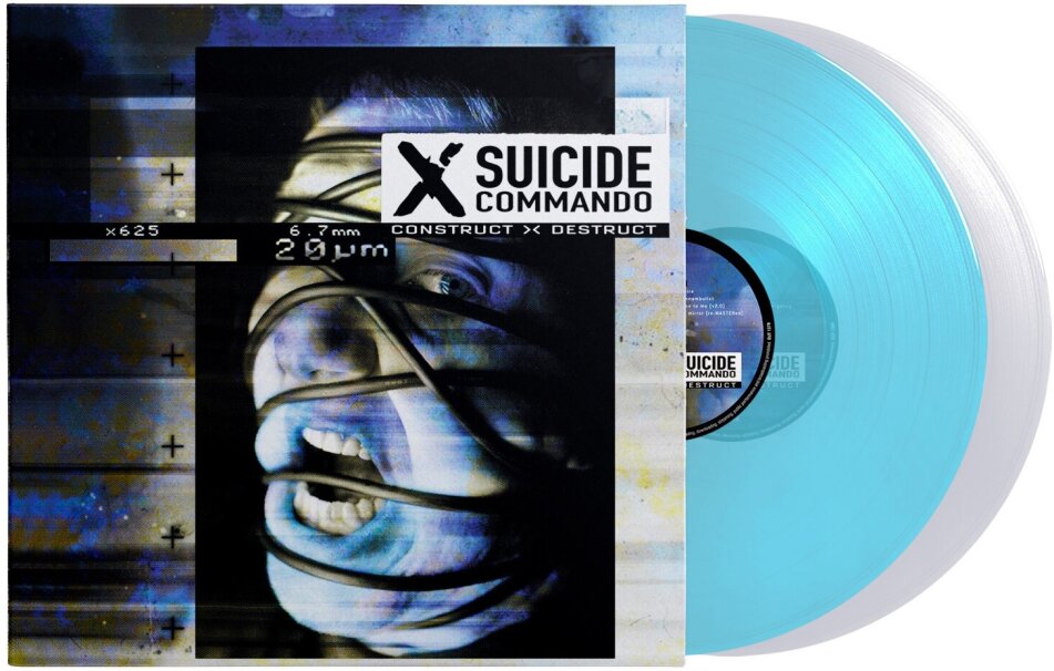 Suicide Commando - Construct Destruct 2024 Reissue, Édition Limitée, Curacao/Crystal Clear Vinyl, 2 LP