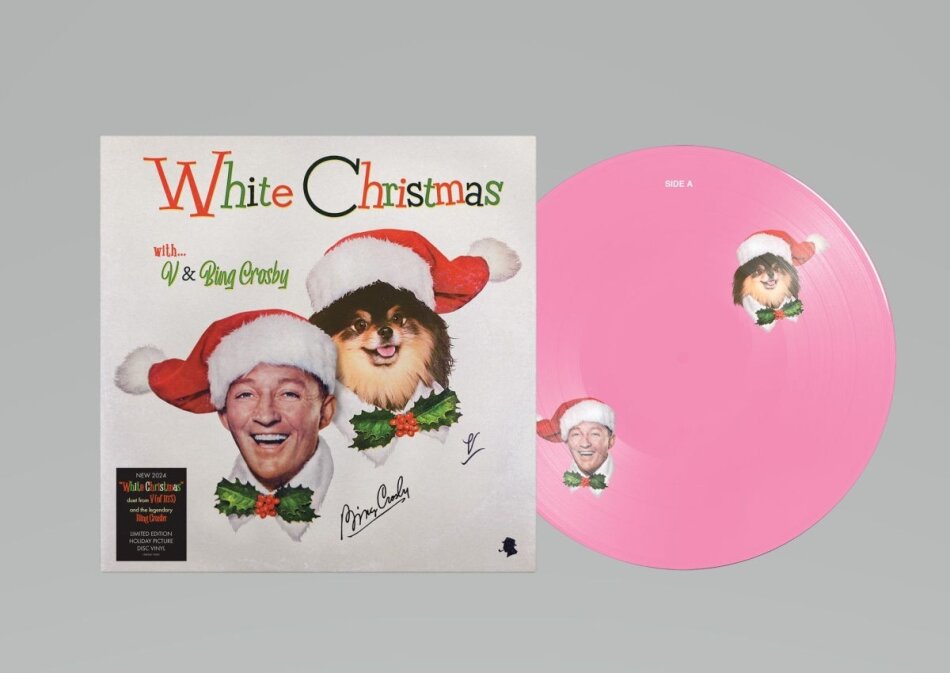 Bing Crosby & V (BTS) (K-Pop) - White Christmas 2024 Reissue, Limited Edition, Pink / Picture Disc Vinyl, 12" Maxi