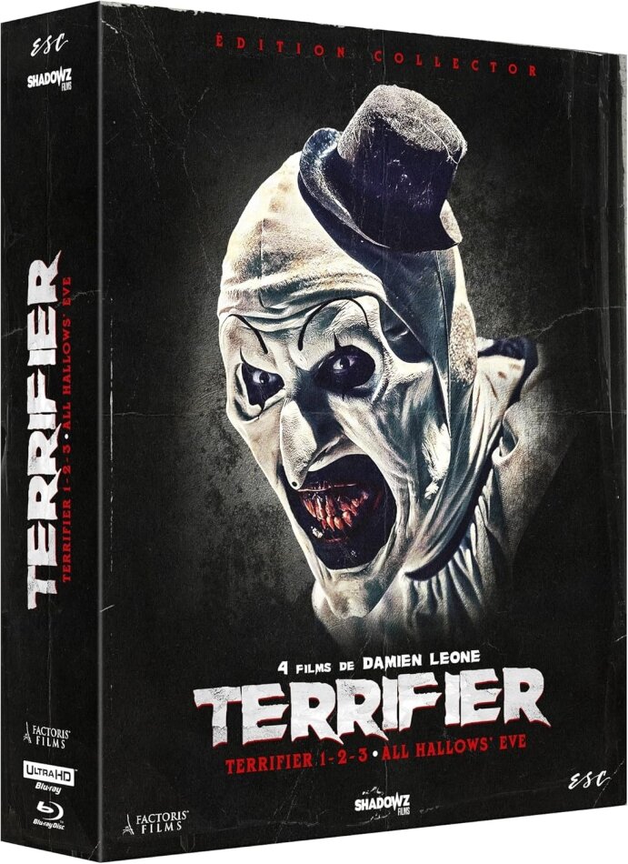 Terrifier 1-3 & All Hallow's Eve Limited Collector's Edition, 2 4K Ultra HDs + 4 Blu-rays