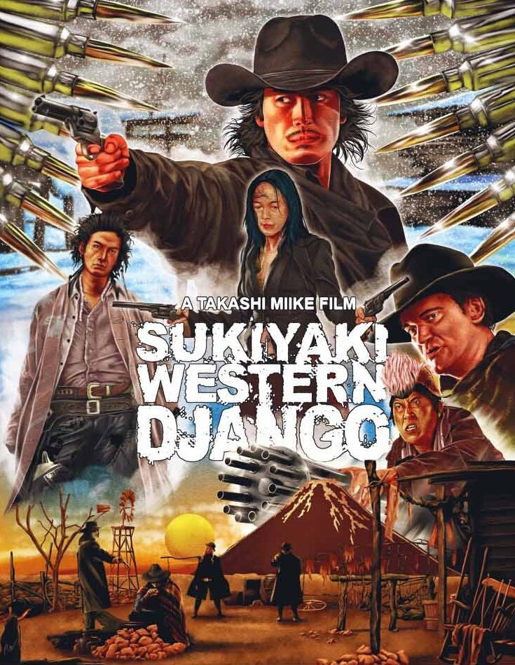 Sukiyaki Western Django (2007) Full Sleeve Scanavo-Box, Lucky 7 Art Collection, + Bierfilz, + Poster, Limited Collector's Edition, Blu-ray + 2 DVDs