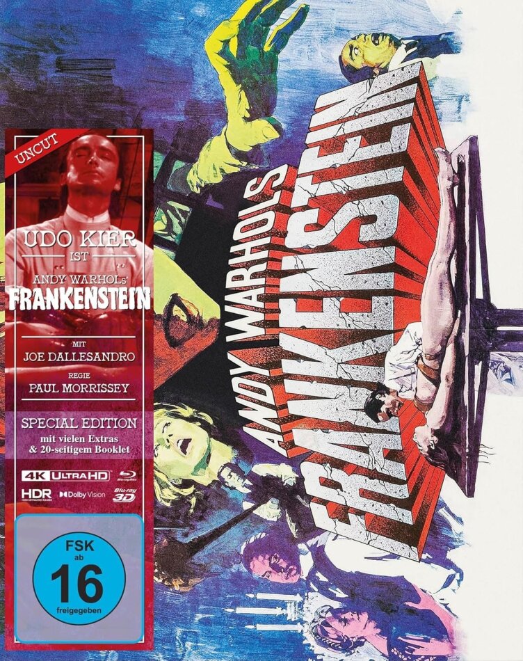 Andy Warhol's Frankenstein (1973) Cover A, Limited Special Edition, Mediabook, Uncut, 4K Ultra HD + 2 Blu-rays