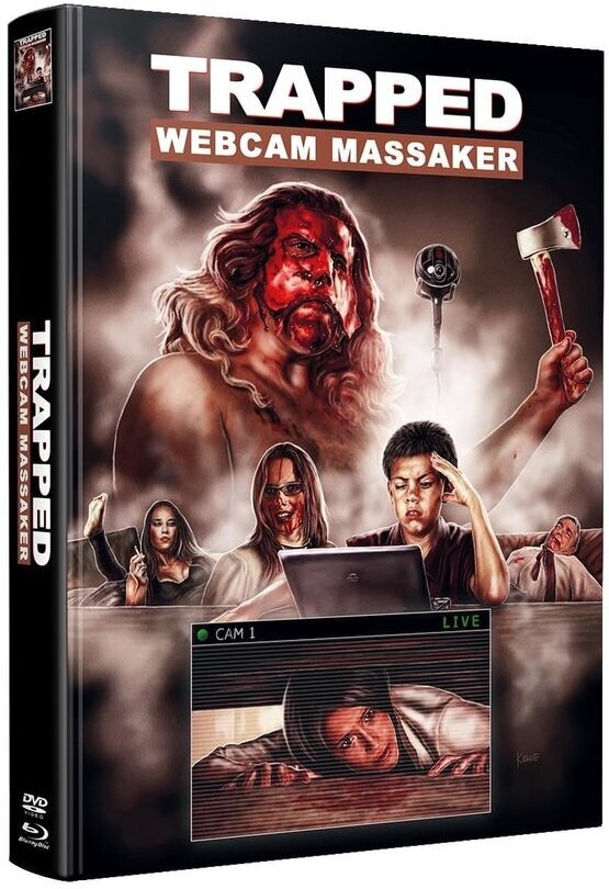 Trapped - Webcam Massaker (2014) Wattiert, Limited Edition, Mediabook, Blu-ray + DVD