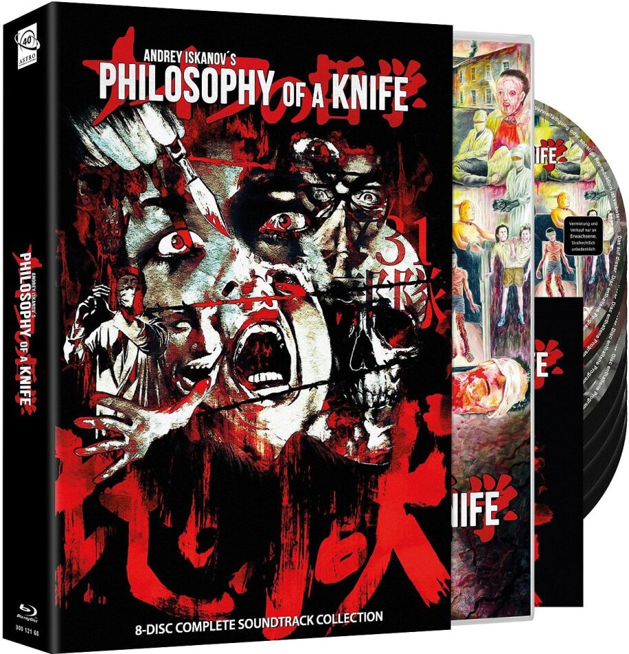 Philosophy of a Knife (2008) Complete Soundtrack Collection, Scanavo Box, Limited Edition, Uncut, Blu-ray + 3 DVDs + 4 CDs