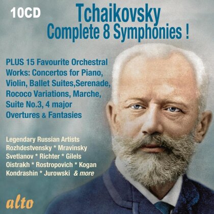 Gennadi Rozhdestvensky, Evgeny Mravinsky, Pyotr Ilyich Tchaikovsky & Evgeny Svetlanov - Complete 8 Symphonies (10 CD)
