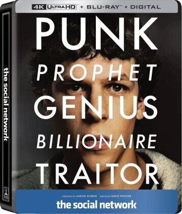 the social network (2010) (Limited Edition, Steelbook, 4K Ultra HD + 2 Blu-rays)