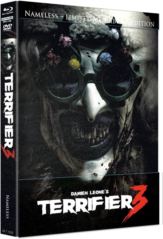 Terrifier 3 (2024) Cover H, Limited Edition, Mediabook, 4K Ultra HD + Blu-ray + DVD