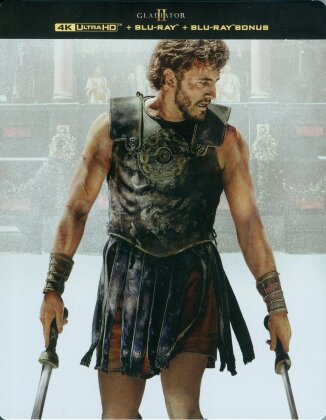 Gladiator 2 (2024) (&Eacute;dition Limit&eacute;e, Steelbook, 4K Ultra HD + 2 Blu-ray)