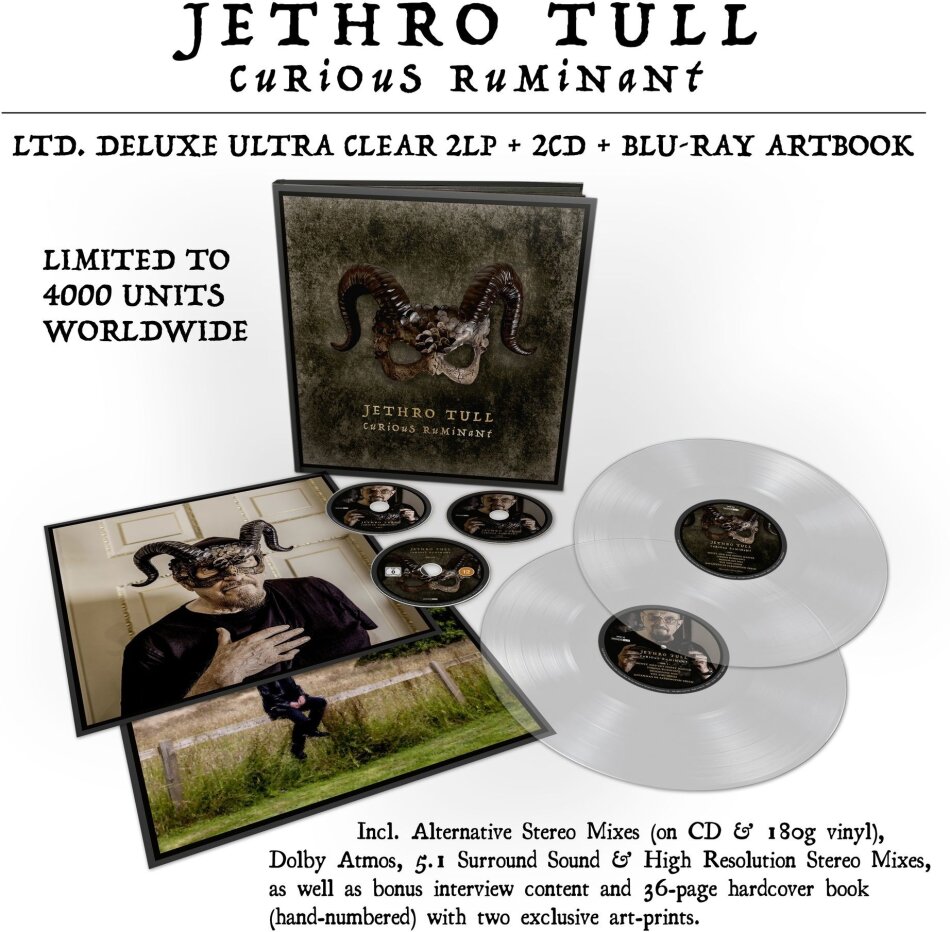 Jethro Tull - Curious Ruminant Artbook, Ultra Clear Vinyl, 2 LPs + 2 CDs + Blu-ray
