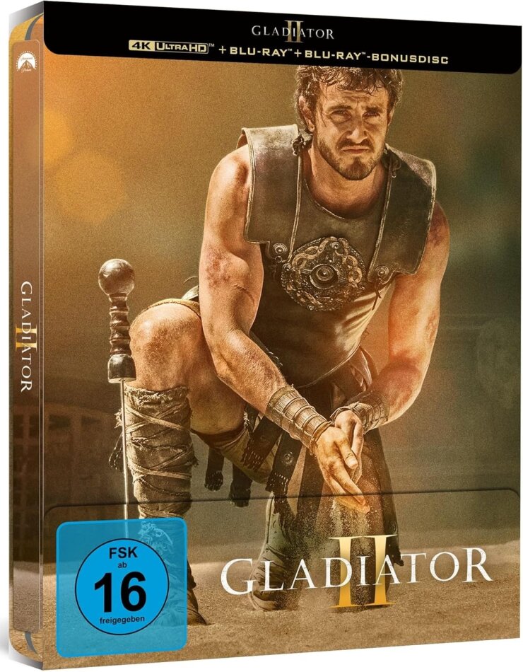 Gladiator 2 (2024) Limited Edition, Steelbook, 4K Ultra HD + 2 Blu-rays