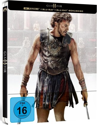 Gladiator 2 (2024) (Art-Card Edition, Limited Edition, Steelbook, 4K Ultra HD + 2 Blu-rays)
