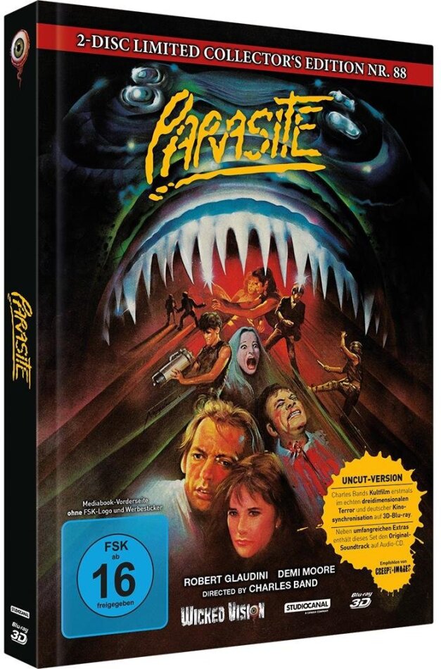Parasite 3D (1982) Cover D, Limited Collector's Edition, Mediabook, Uncut, Blu-ray 3D + CD