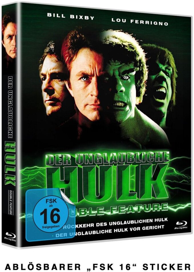 Der unglaubliche Hulk - Die Rückkehr des Unglaublichen Hulk / Der Unglaubliche Hulk vor Gericht Cover B, Wendecover, Double Feature, 2 Blu-rays