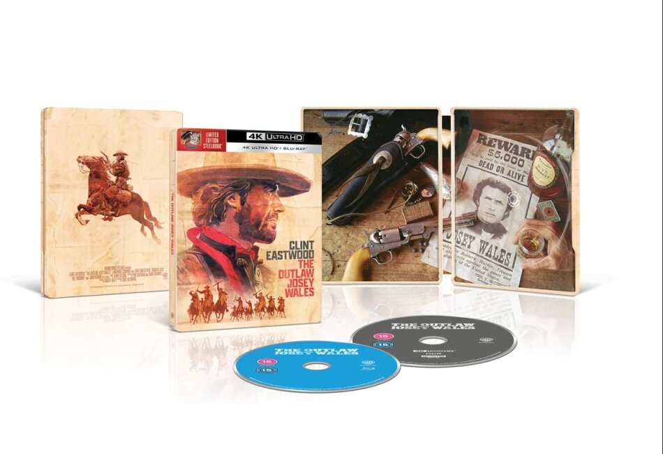 The Outlaw Josey Wales (1976) Limited Edition, Steelbook, 4K Ultra HD + Blu-ray