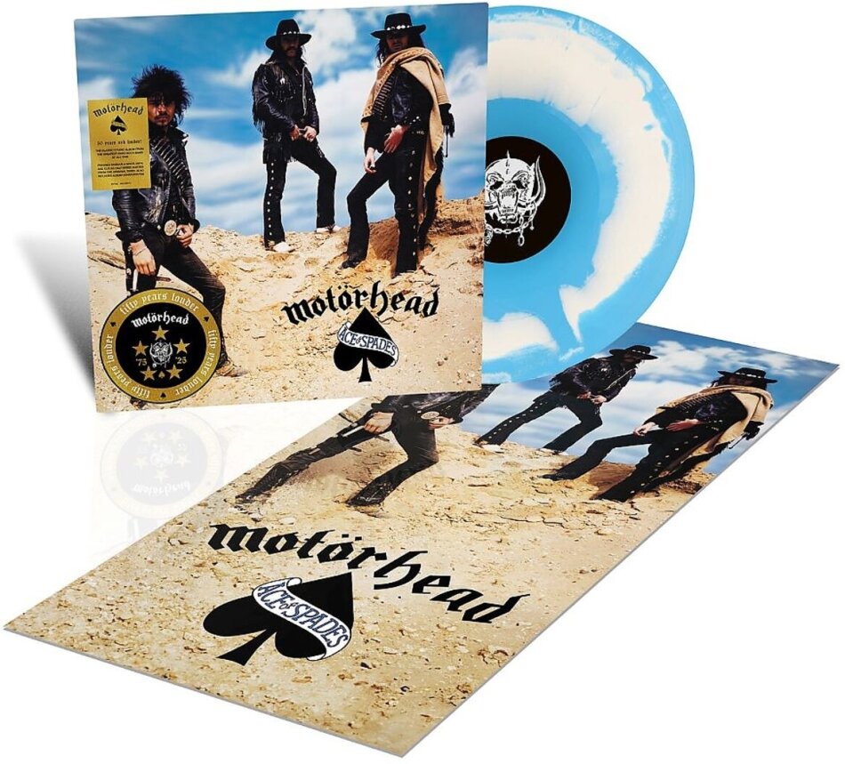 Motörhead - Ace Of Spades 2025 Reissue, Sanctuary, Half Speed Master, 50th Anniversary Edition, Blue & White Splatter Vinyl, LP