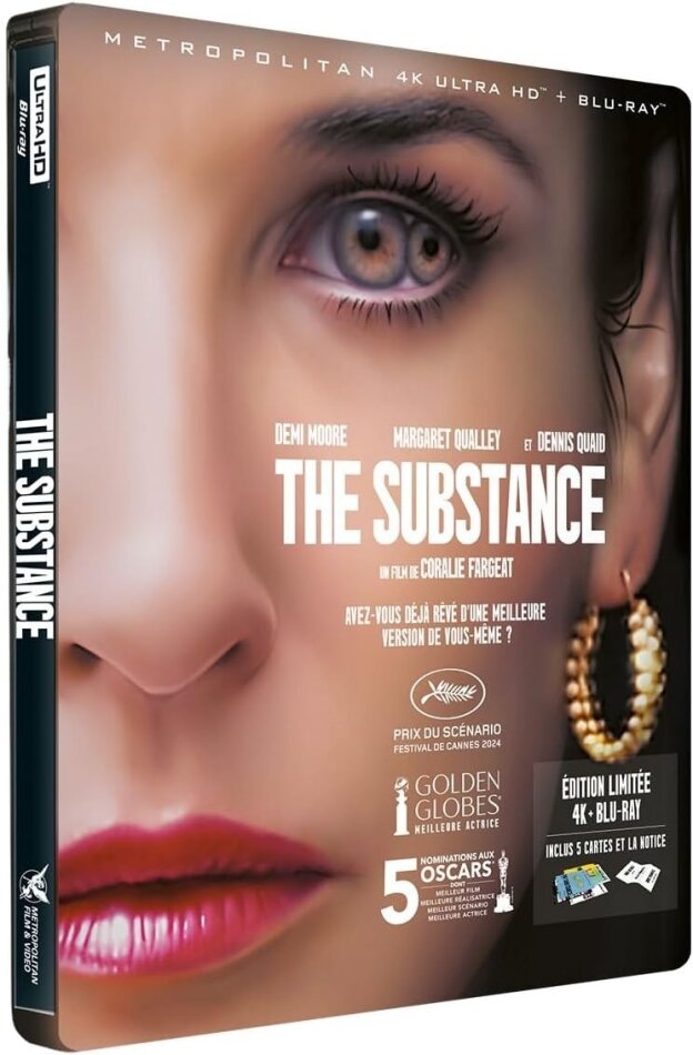 The Substance (2024) Limited Edition, Steelbook, 4K Ultra HD + Blu-ray