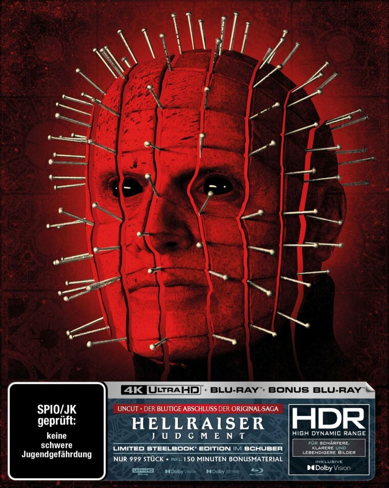 Hellraiser: Judgment (2018) Cover C, Schuber, Limited Edition, Steelbook, 4K Ultra HD + 2 Blu-rays