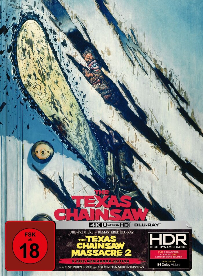 The Texas Chainsaw Massacre 2 (1986) Cover D, Limited Edition, Mediabook, 4K Ultra HD + 2 Blu-rays