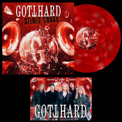 Gotthard - Stereo Crush (CH Exclusive, Signed Photocard, Gatefold, Limited Edition, Red Marbled Vinyl, LP)