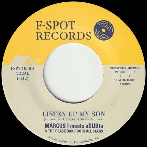 Marcus I meets aDUBta - Listen Up My Son B/W Version 7" Single