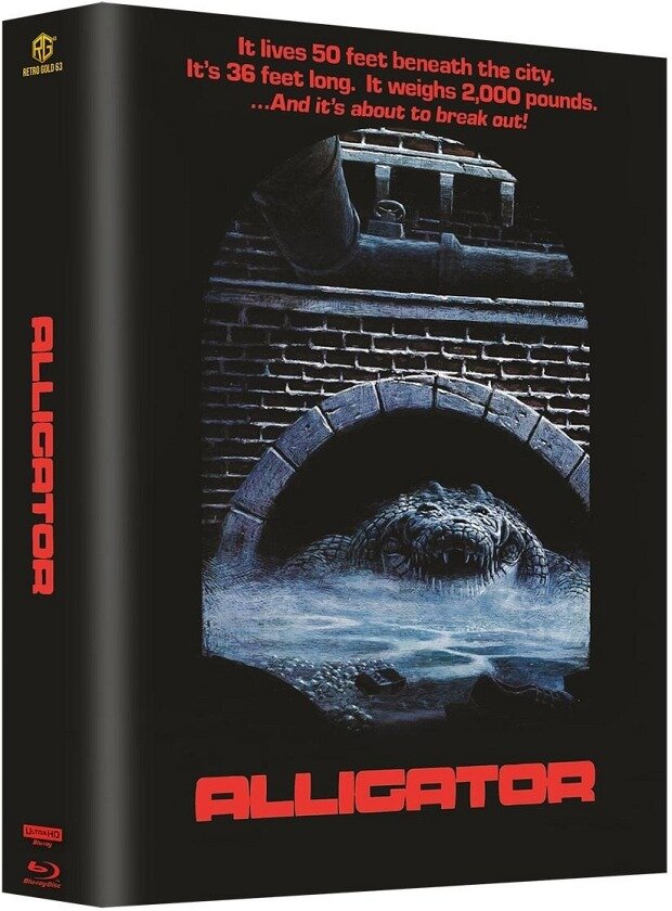 Alligator (1980) Cover B, 45th Anniversary Edition, Limited Edition, Mediabook, 4K Ultra HD + Blu-ray