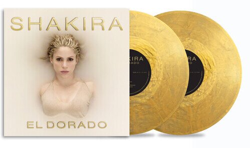 Shakira - El Dorado 45rpm, Gatefold, Sticker, 2025 Reissue, Sony U.S. Latin, Gold Colored Vinyl, 2 LPs