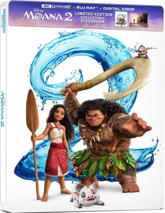 Moana 2 (2024) Limited Edition, Steelbook, 4K Ultra HD + Blu-ray