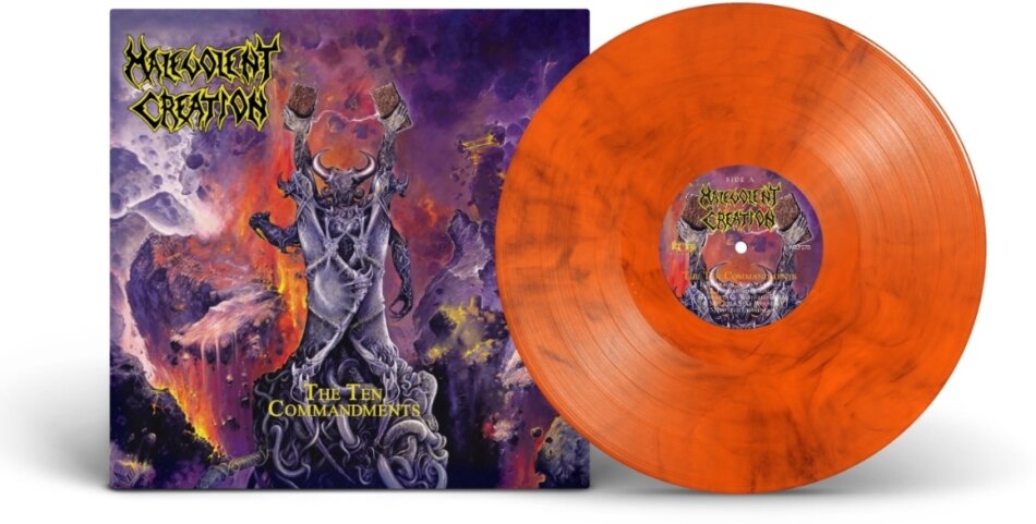Malevolent Creation - Ten Commandments 2025 Reissue, Agonia Records, Orange Marbled Vinyl, LP