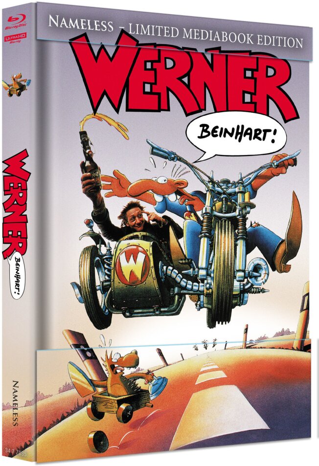 Werner - Beinhart! (1990) Cover A, Limited Edition, Mediabook, 4K Ultra HD + Blu-ray