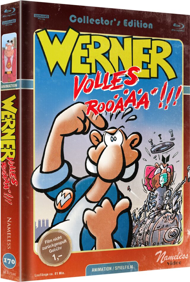 Werner - Volles Rooäää!!! (1999) Cover C, Limited Collector's Edition, Mediabook, 4K Ultra HD + Blu-ray