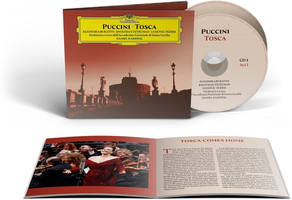 Giacomo Puccini (1858-1924), Daniel Harding, Eleonora Buratto, Jonathan Tetelman & Orchestra dell' Accademia Nazionale di Santa Cecilia - Tosca 2 CD