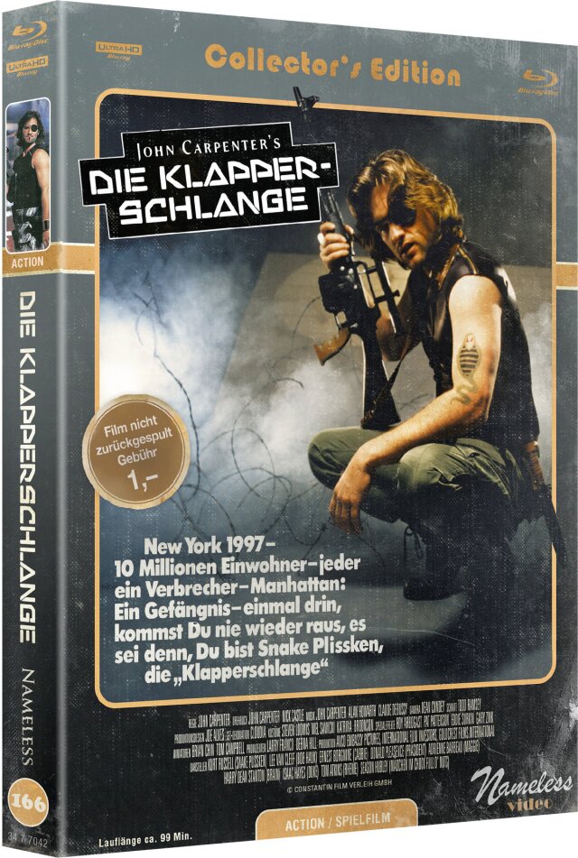 Die Klapperschlange (1981) Cover C, Limited Collector's Edition, Mediabook, 4K Ultra HD + Blu-ray