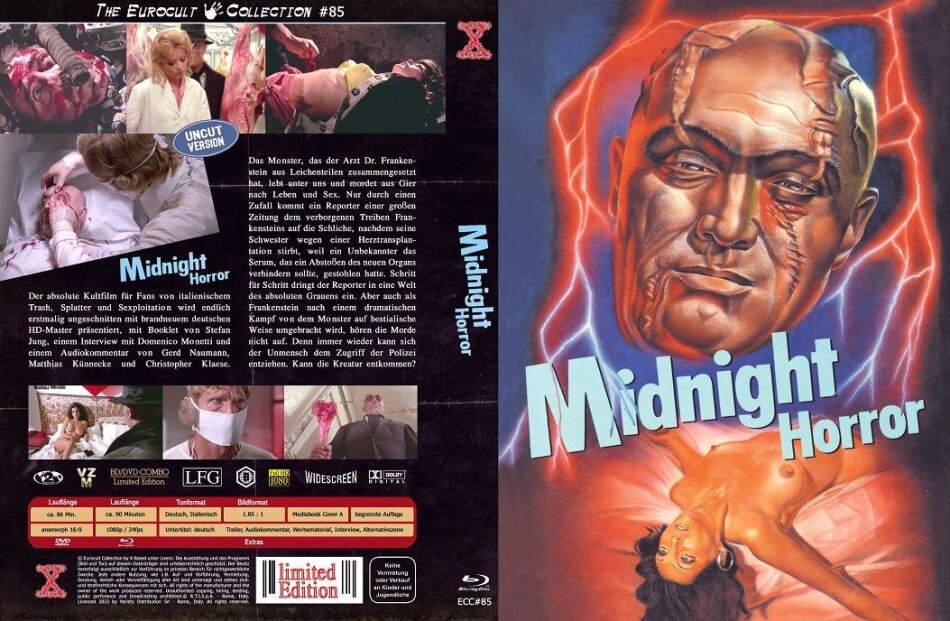 Midnight Horror (1972) Cover A, The X-Rated Eurocult Collection, Limited Edition, Mediabook, Uncut, Blu-ray + DVD