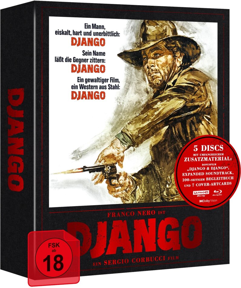 Django (1966) Limited Special Edition, Ultimate Edition, 4K Ultra HD + 3 Blu-rays + CD