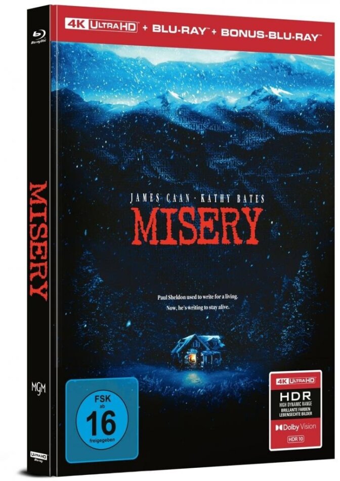 Misery (1990) Cover B, Édition Collector Limitée, Mediabook, 4K Ultra HD + 2 Blu-ray
