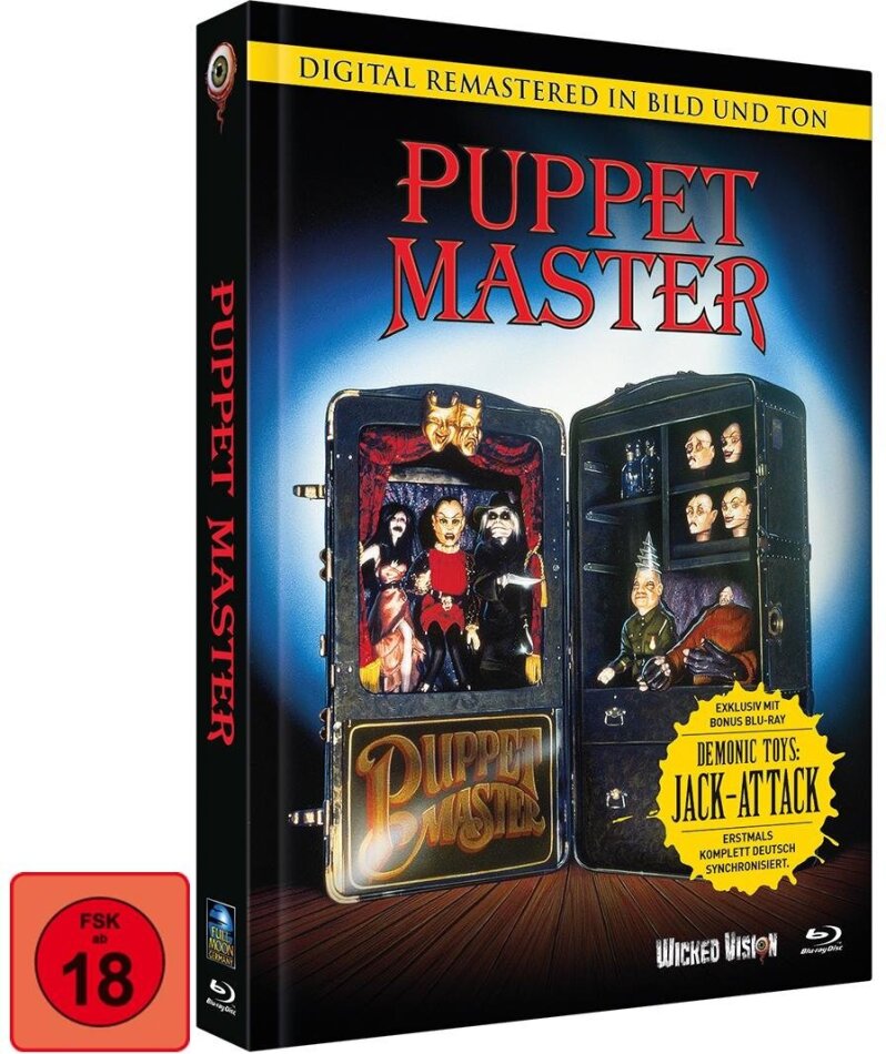 Puppet Master (1989) Cover B, Limited Edition, Mediabook, Remastered, 2 Blu-rays
