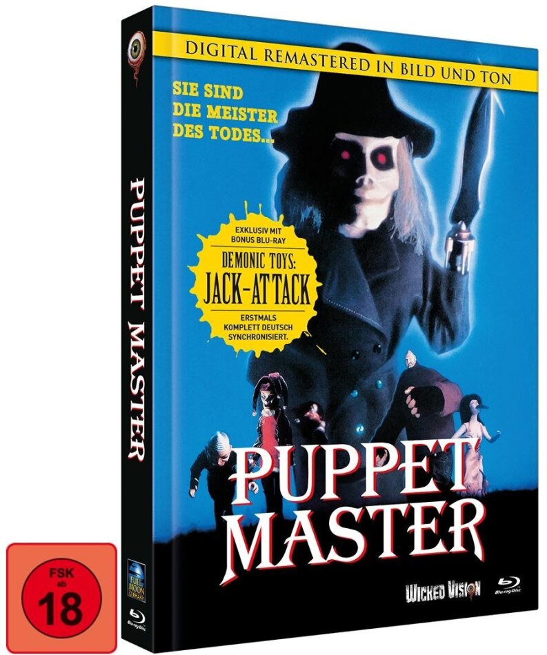 Puppet Master (1989) Cover C, Limited Edition, Mediabook, Remastered, 2 Blu-rays