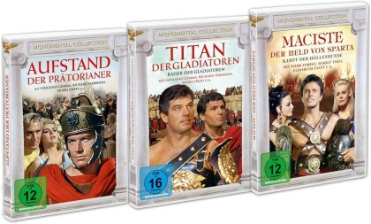 Aufstand der Pr&auml;torianer / Titan der Gladiatoren / Maciste: Der Held von Sparta (Bundle, 3 DVDs)