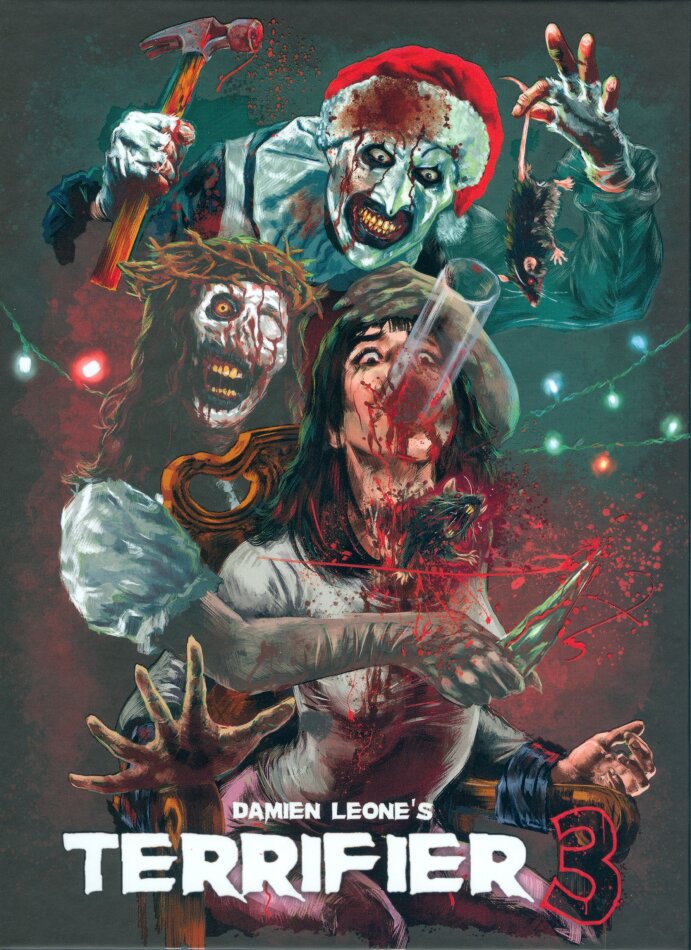 Terrifier 3 (2024) Facebook Gruppen Edition, Cover K, Limited Edition, Mediabook, Uncut, 4K Ultra HD + Blu-ray + DVD