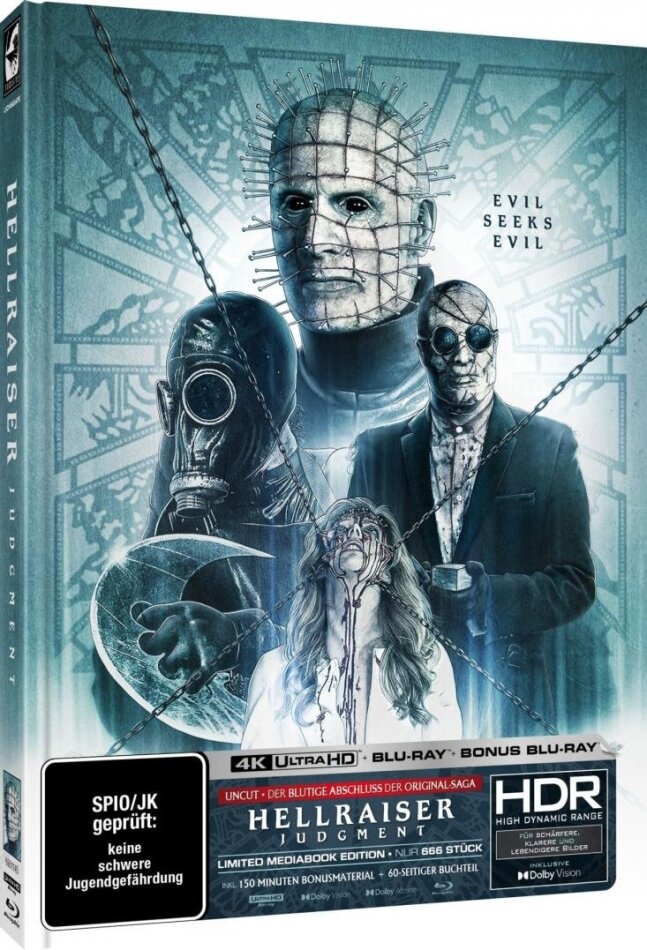 Hellraiser: Judgment (2018) Cover B, Limited Edition, Mediabook, 4K Ultra HD + 2 Blu-rays