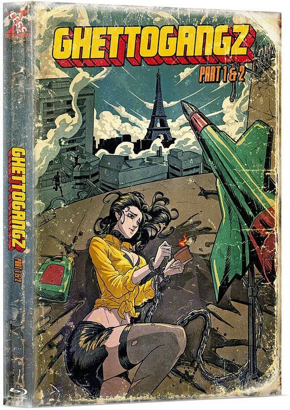 Ghettogangz - Part 1 & 2 Cover B, Wattiert, Double Feature, Limited Edition, Mediabook, Uncut, 2 Blu-rays