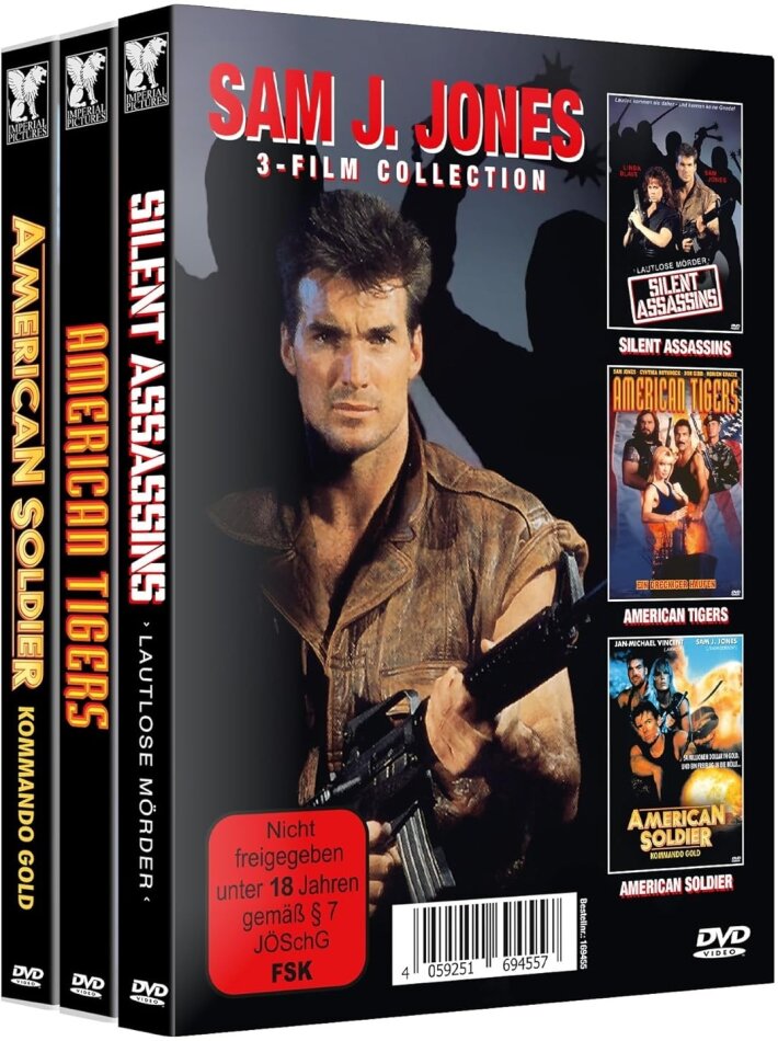 Sam J. Jones - 3-Film Collection - Silent Assassins / American Tigers / American Soldier 3 DVDs