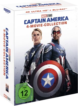 Captain America 1-4 - 4-Movie-Collection (4 4K Ultra HDs + 4 Blu-rays)