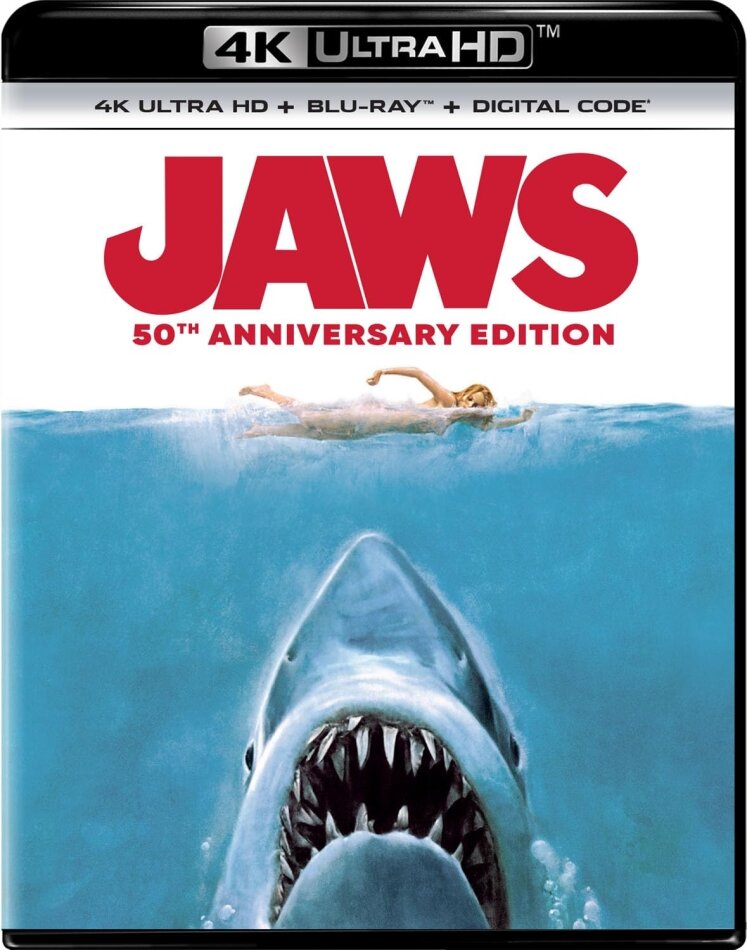 Jaws (1975) 50th Anniversary Edition, 4K Ultra HD + Blu-ray