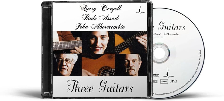 Larry Coryell, Badi Assad & John Abercrombie - Three Guitars 2025 Reissue, Chesky, SACD
