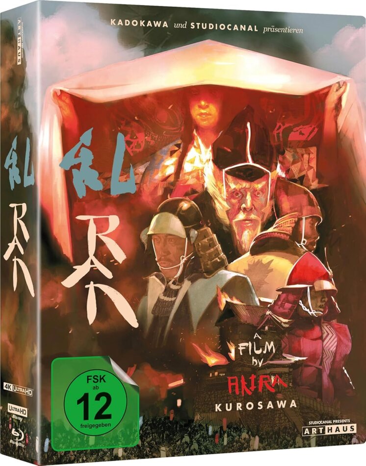 Ran (1985) Schuber, Arthaus, Restaurierte Fassung, Special Edition, 4K Ultra HD + 2 Blu-rays + CD