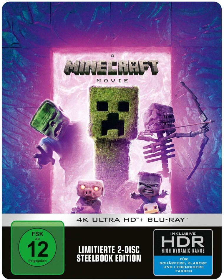 A Minecraft Movie (2025) Limited Edition, Steelbook, 4K Ultra HD + Blu-ray