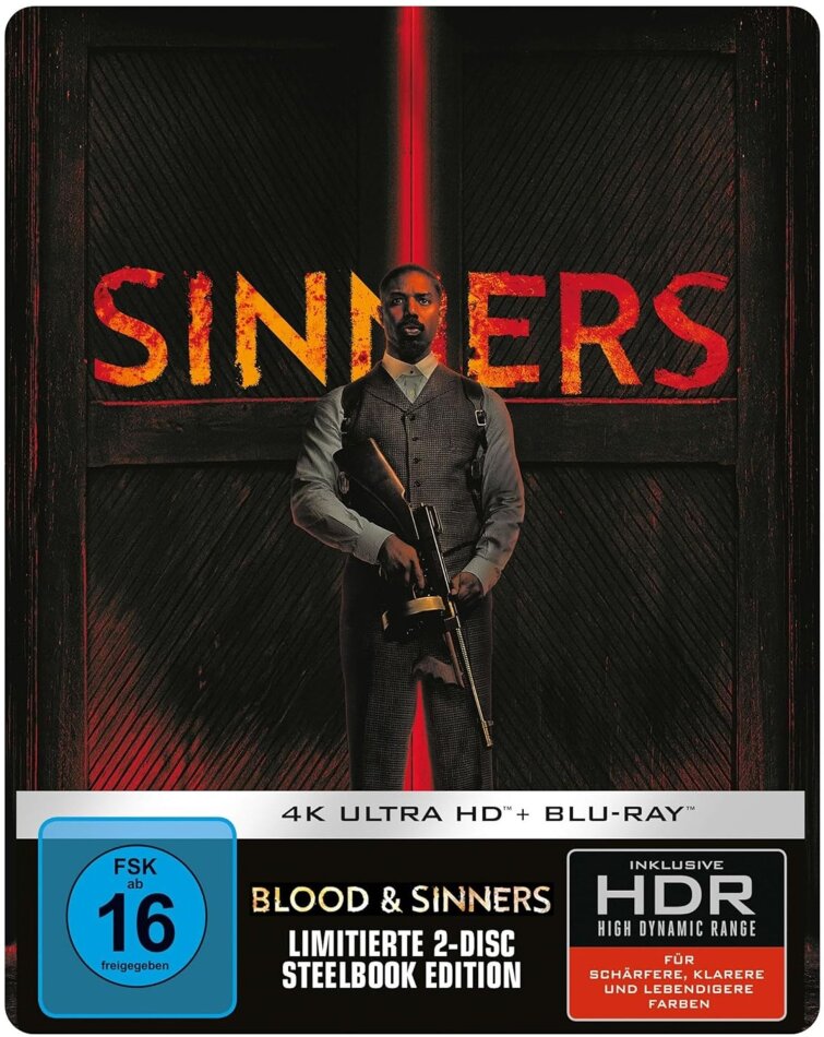 Blood & Sinners (2025) Limited Edition, Steelbook, 4K Ultra HD + Blu-ray