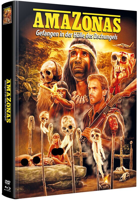 Amazonas - Gefangen in der Hölle des Dschungel (1985) Wattiert, Limited Edition, Mediabook, Blu-ray + DVD