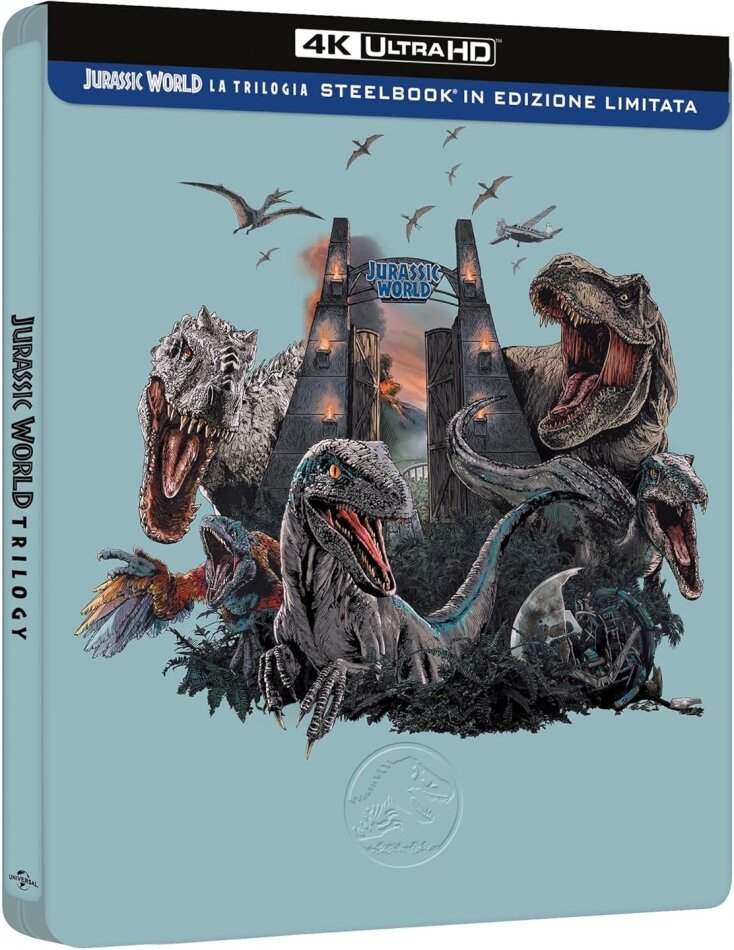 Jurassic World 1-3 - La Trilogia Limited Edition, Steelbook, 3 4K Ultra HDs