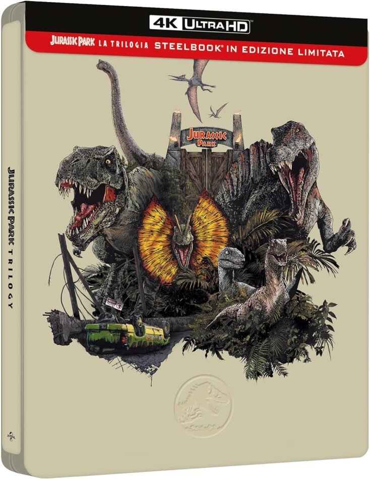 Jurassic Park 1-3 - Trilogy Limited Edition, Steelbook, 3 4K Ultra HDs